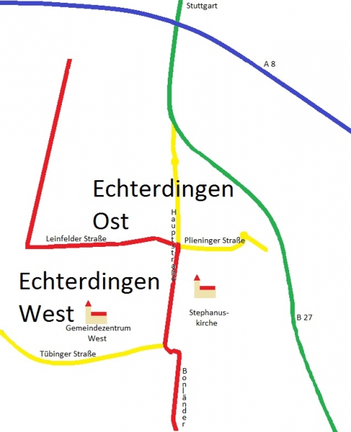 Die Pfarrbezirke Ost und West